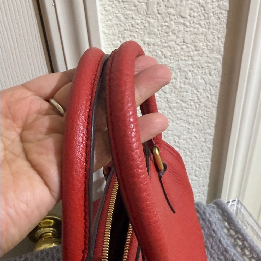 Red Leather Handbag - Picture 4 of 7